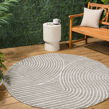 Skagen Minimalist Curve Geometric Area Rug
